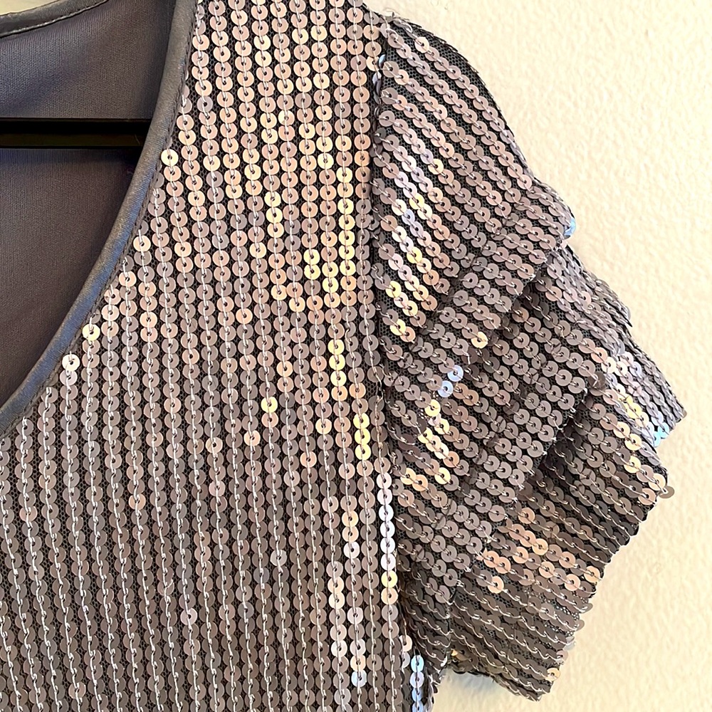 Silver sequin top - Picture 3 of 4